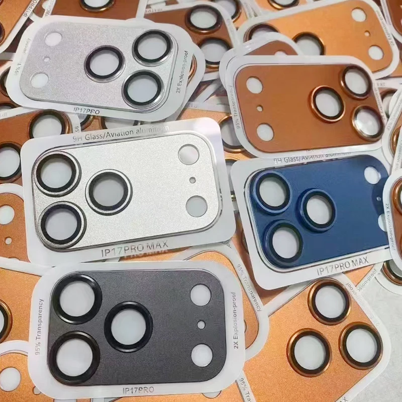100PCS For For iPhone 18 Duo 17 Air Pro Max 3D Titanium AG Matte Camera Lens Protector Tempered Glass Screen Film