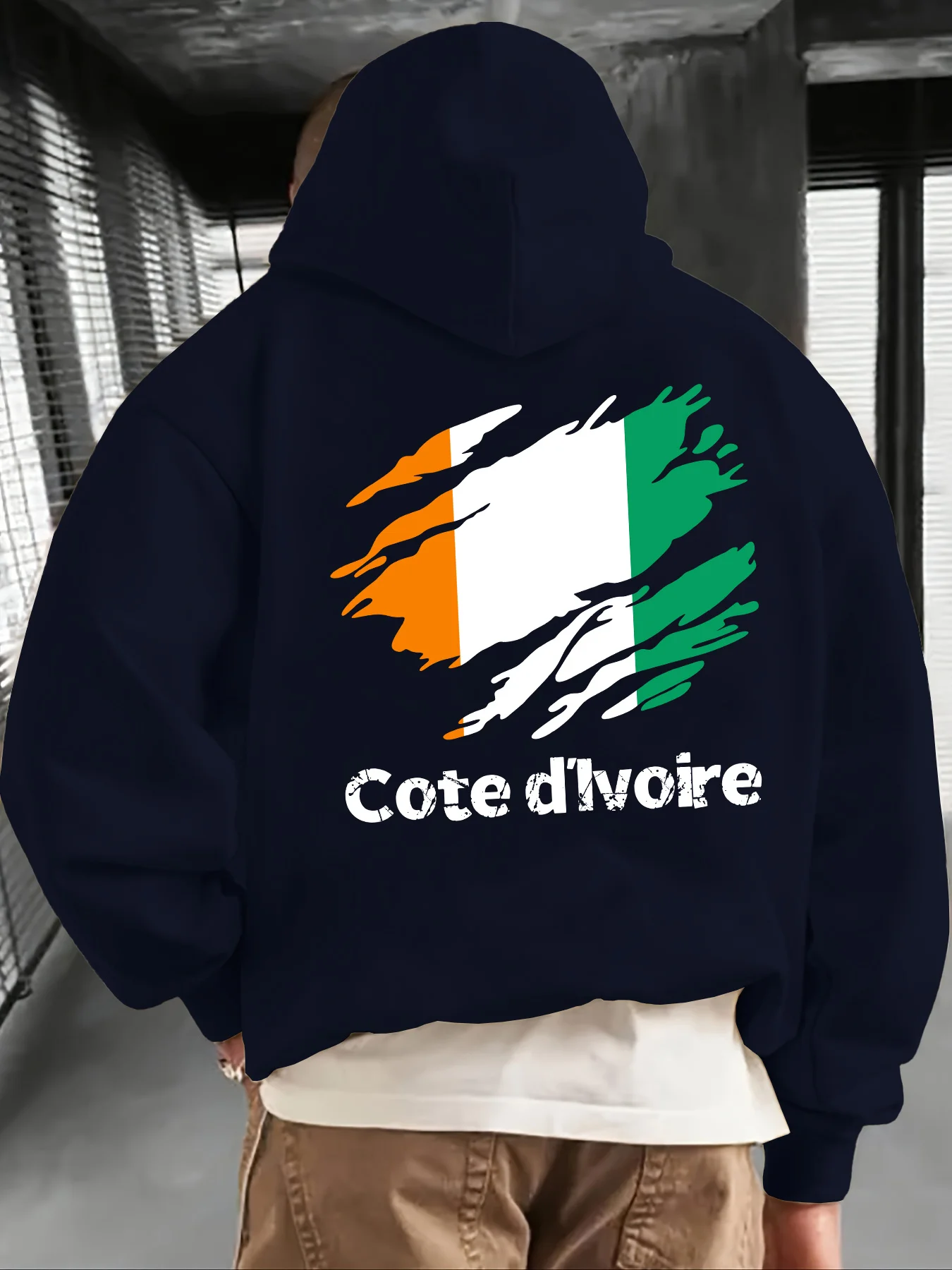 Retro National Pride Flag Men's Hooded Sweatshirt - Unique, Fashionable,Stylish,Versatile,Warm and Comfortable Hooded Sweatshirt