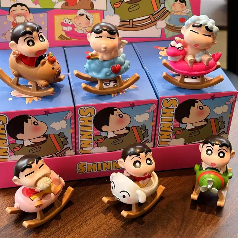 Crayon Shin-Chan Blind Box Rocking Horse Shinnosuke Cute Creative Doll Decoration Gift For Girls On Holidays