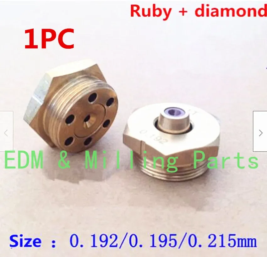 1PC EDM Wire Cut Ruby Diamond Nozzle Guide 0.192mm 0.195mm 0.215mm For CNC Sparks Machine Service