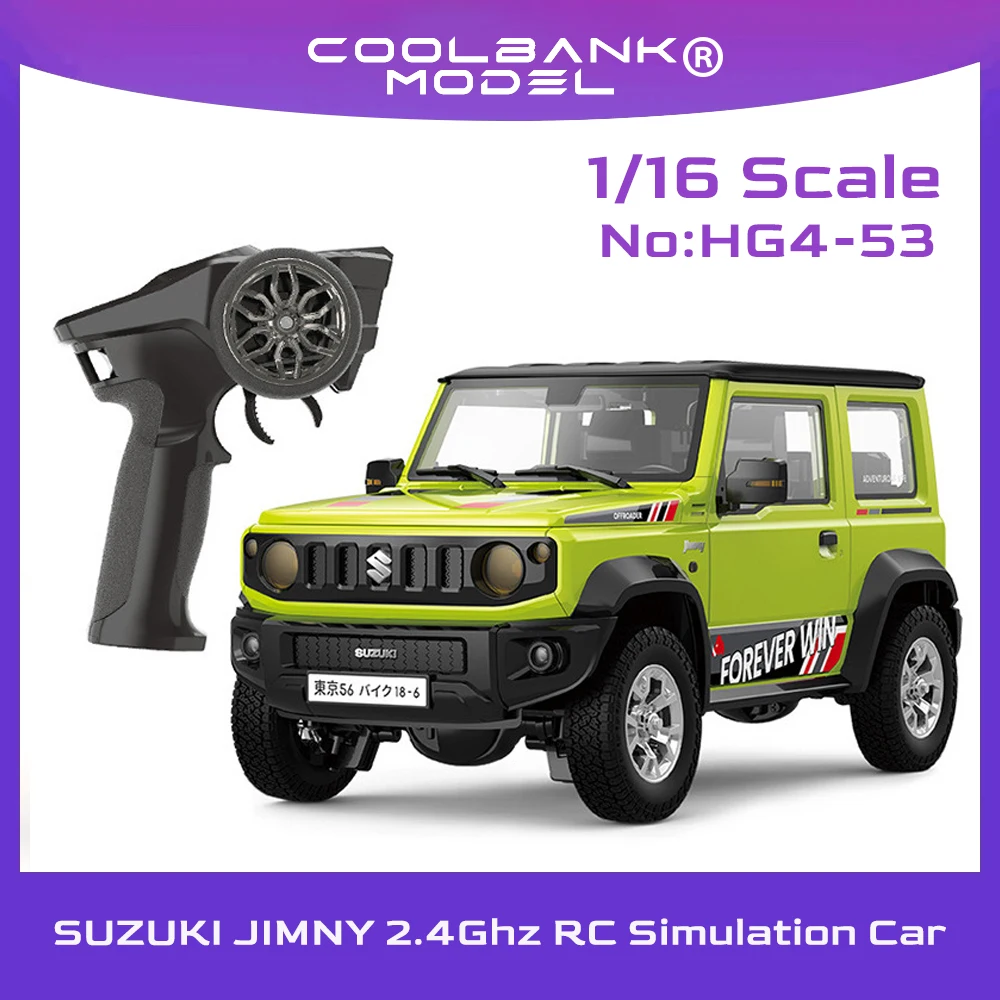 1: 16 Remote Control Car HG4-53 Suzuki Jimny Full Scale Off Road Climbing High Speed Vehicle Rc Car Sound Light Smoke Toy HG4-54