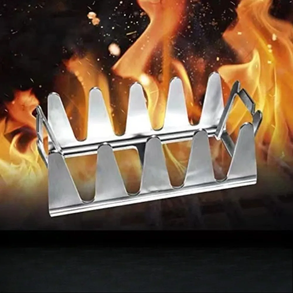 

Stainless Steel Grill Rack， Multi Layer Barbecue Stand、Barbecue skewers, grilled chicken wings for Outdoor Grilling & Roasting