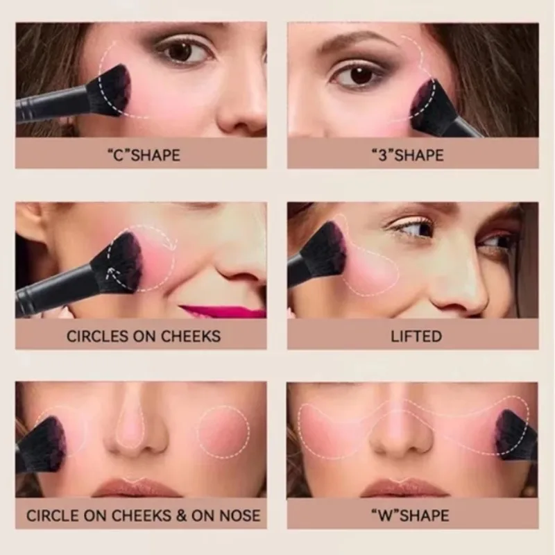 Pêssego laranja blush rosto pigmento mineral natural blush contorno sombra nude rosa azul fosco bochecha blush cosméticos