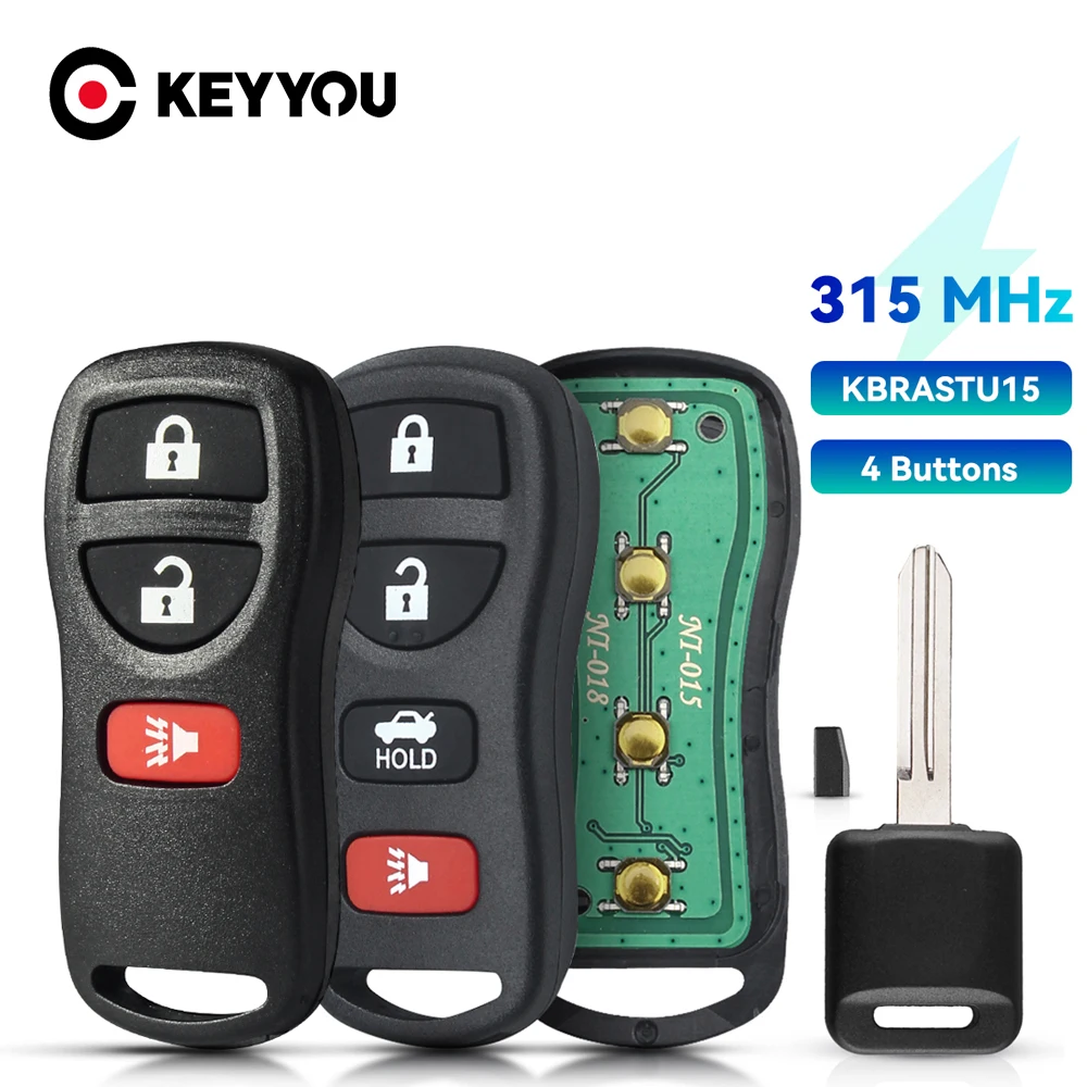 

KEYYOU 315Mhz 3/4 Buttons Car Remote Key For Infiniti/Nissan Frontier Murano Armada Pathfinder Versa Altima Maxima Xterra