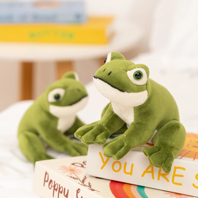 Wholesale Hot 12cm Sitting Frog Plush Toy Office Throw Pillow Super Soft Baby Comfort Doll Interesting Home Decor Birthday Gift