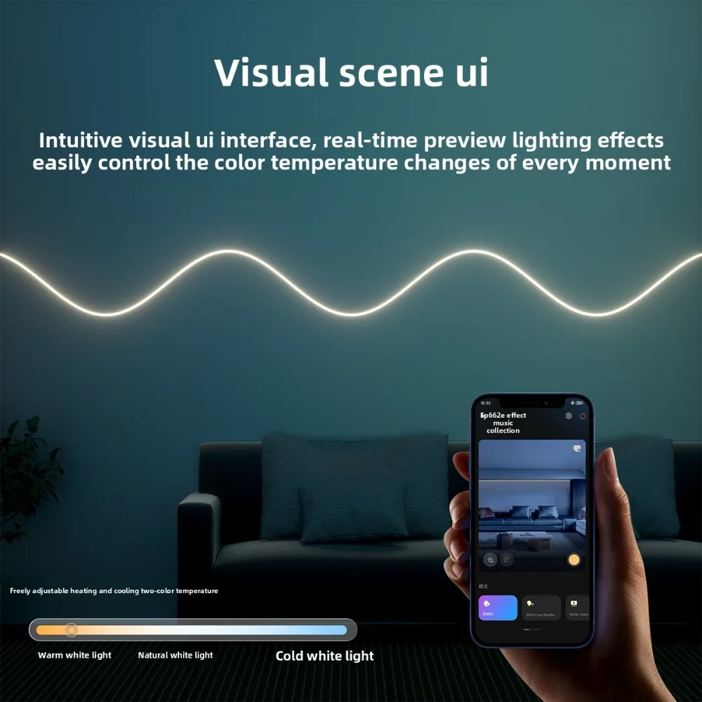 Bluetooth DC12V Runde Unterschrank LED Licht CCT Licht Warm + Weiß Doppel Weiß SP662E PWM LED Controller Dimmer APP RF Fernbedienung