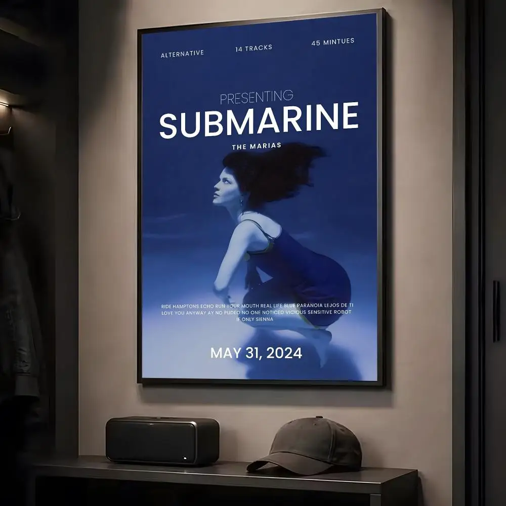 Album Art S-Submarine The Marias Calligraphy HD Art Wall Room Decor Home Waterproof Home Living Bar Decorative Paintings