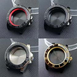 NH35 High-quality 40.5mm Silvery/black GMT Have Chapter Ring Steel Case Fit NH34 NH35 NH36 Movement Sapphire Glass Watch Box