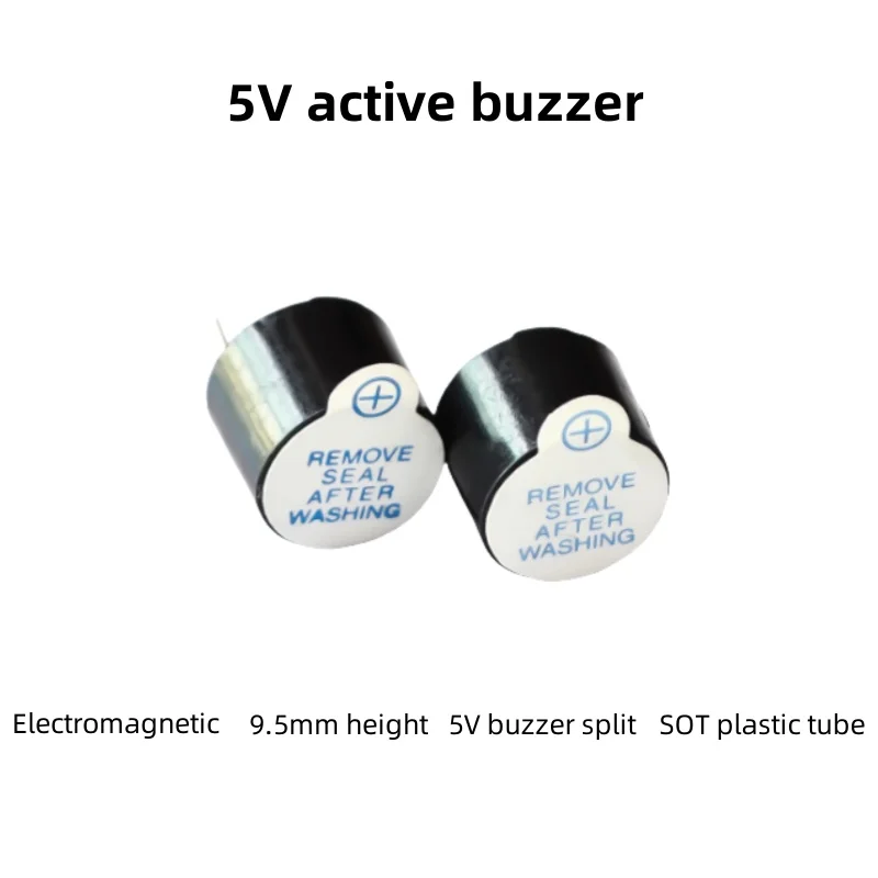 

5V Active Buzzer Electromagnetic Type 9.5MM High 5V Buzzer Split body SOT Package Continuous Sound