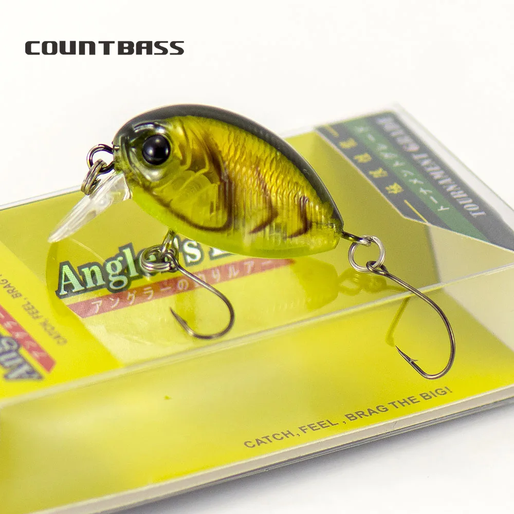 COUNTBASS Schwimmender Kurbelköder 32 mm 1-1/4 Zoll 3,6 g 1/8 oz. Tauchen 0,2–0,5 m Angeln Kunststoff Wobbler Barsch Leurre Angler's Lure – Detail 23