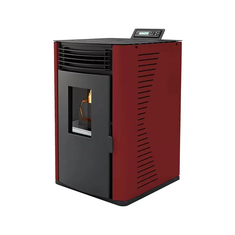Modern European Style Steel Wood Pellet Heating Stove Remote Control 89% Efficiency For Indoor Use Villas Leisure PK-60