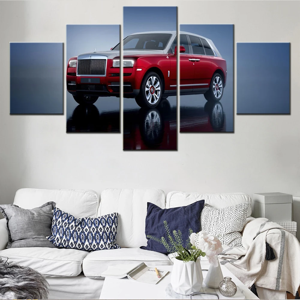 

Canvas Wall Art for Living Room and Bedroom Interior Poster Mural of Cars Cullinan Year of the Dragon Wallpaper Artwork 5 PCs