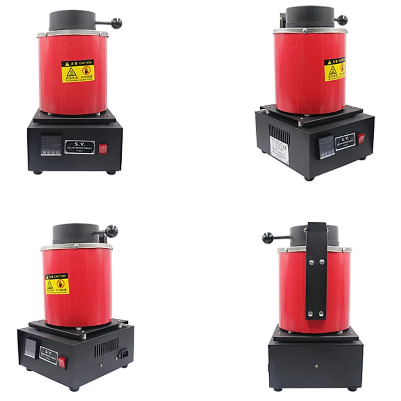 Fast Shipping 1400W Metal Melting Furnace with LED Display for Jewelry Making for Precious Metals Gold Silver Tin Aluminum -