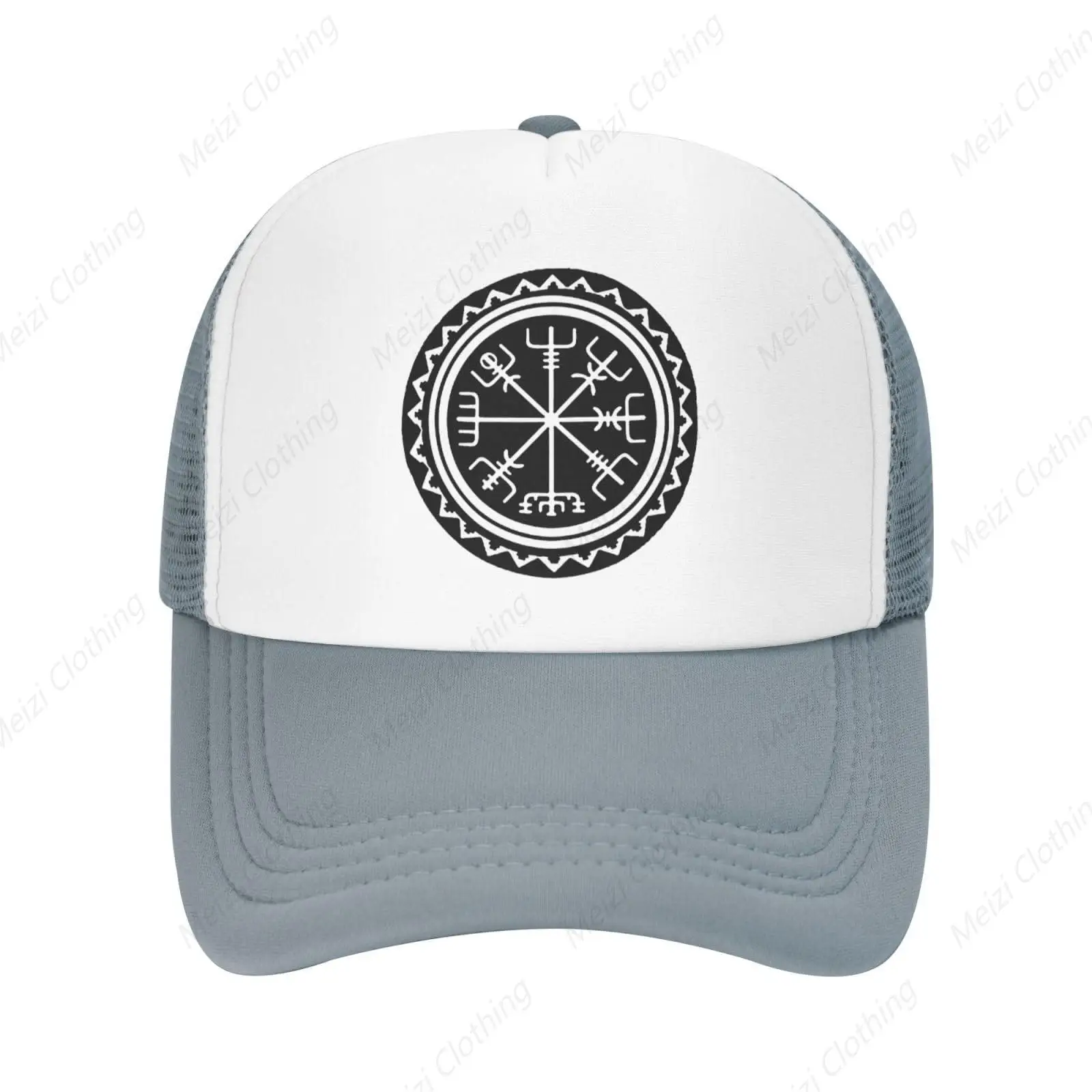 

Viking Vegvisir Compass Truck Driver Hat Mesh Breathable Baseball Adjustable Snap Cap Suitable For Outdoor Men Or Women