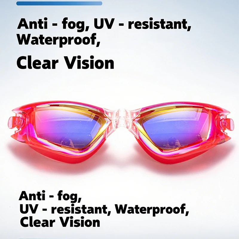 Swimming goggles -2-piece professional anti fog, leak proof, UV resistant, wide field of view, suitable for women, men
