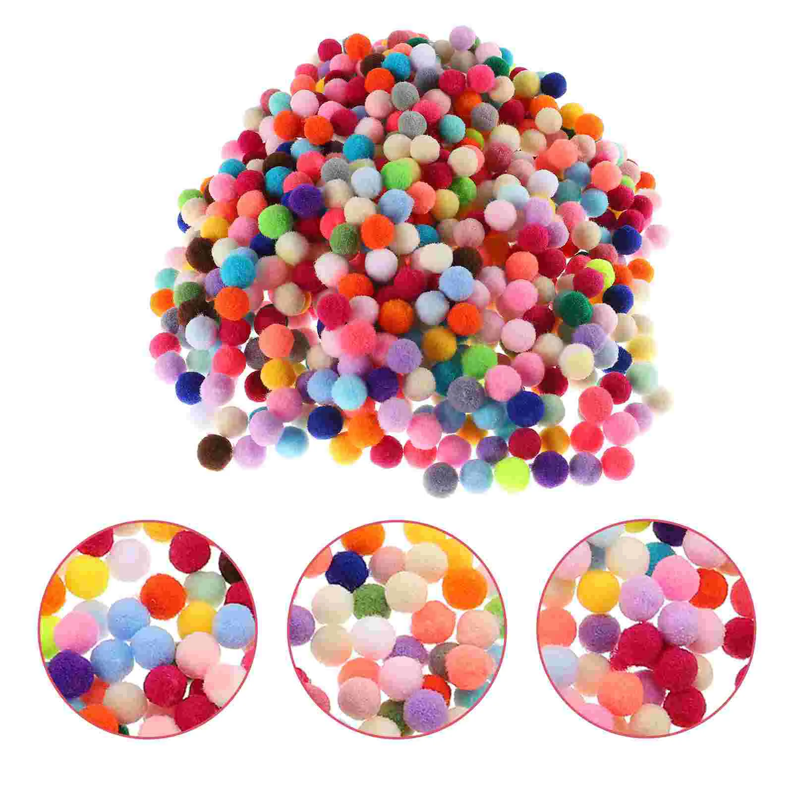 

Craft Fluffy Balls Color Plush Miniature Toys Pompom Manual Colorful Polyester Artificial