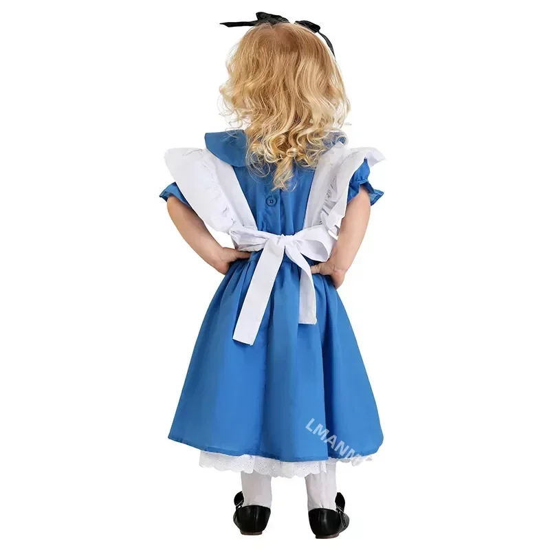 Alice Cosplay Costume Alice in Wonderland Costume Lolita Dress Maid Cosplay Fantasia Carnival Halloween Costumes for Kids