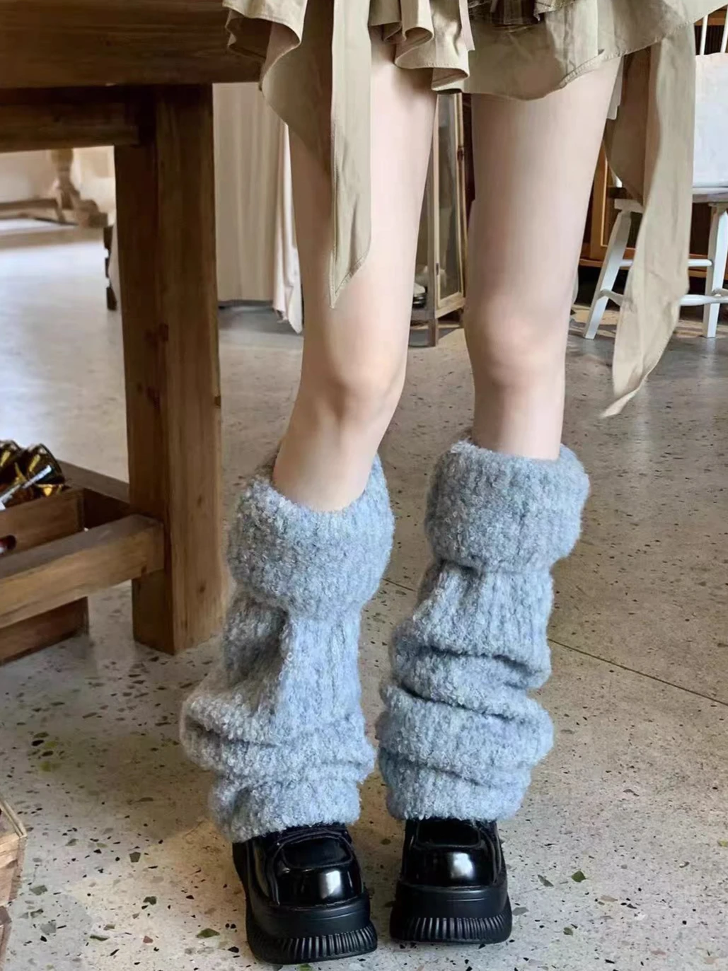 Sweet Gothic Lolita Flare Leg Warmers Y2K Harajuku Women Knee Leg Socks Soft Leg Cover Fashion Cosplay Daily Wear