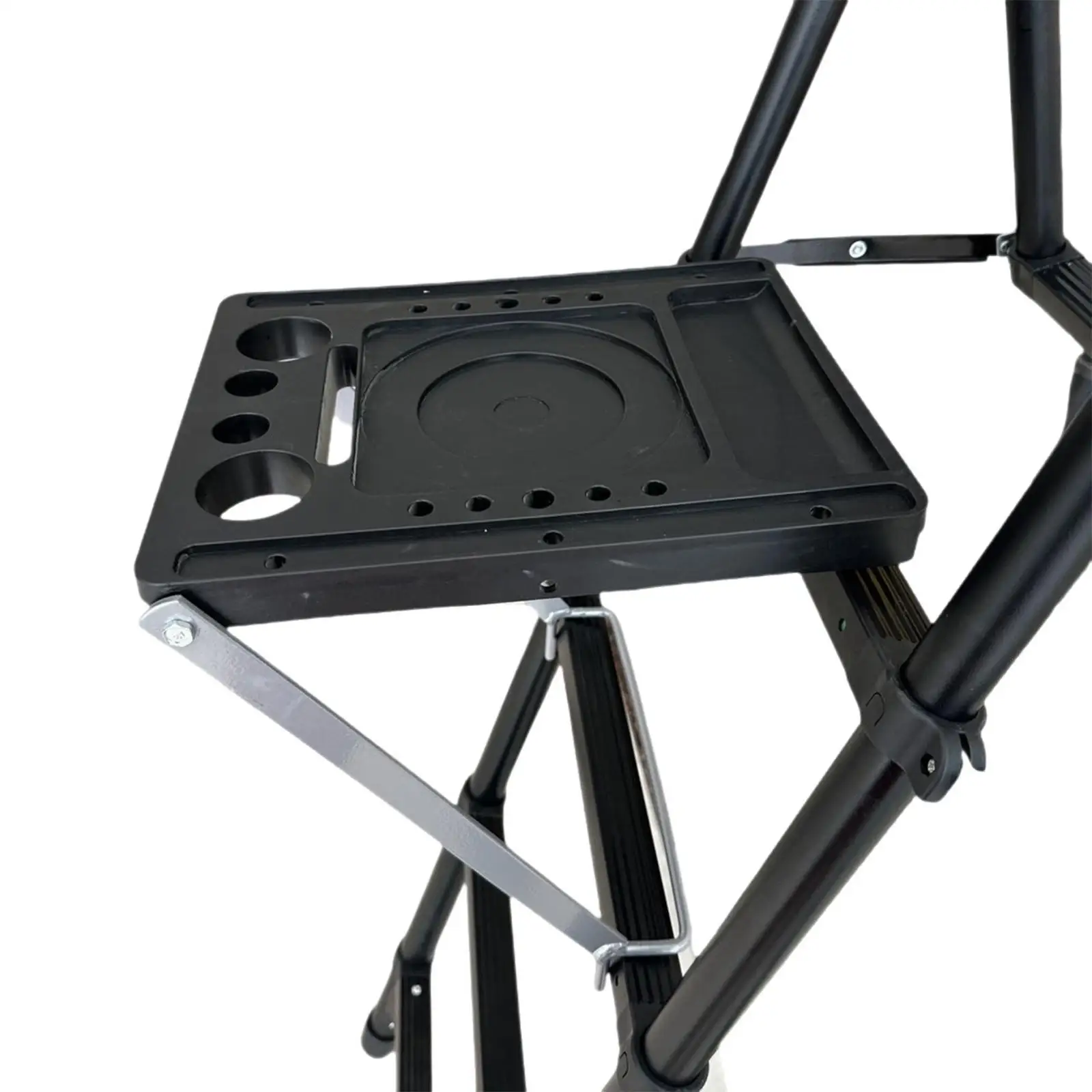 Portable Ladder Work Platform Space Saving Folding Step Ladder Tray for Painters Tools Home Balcony Garden
