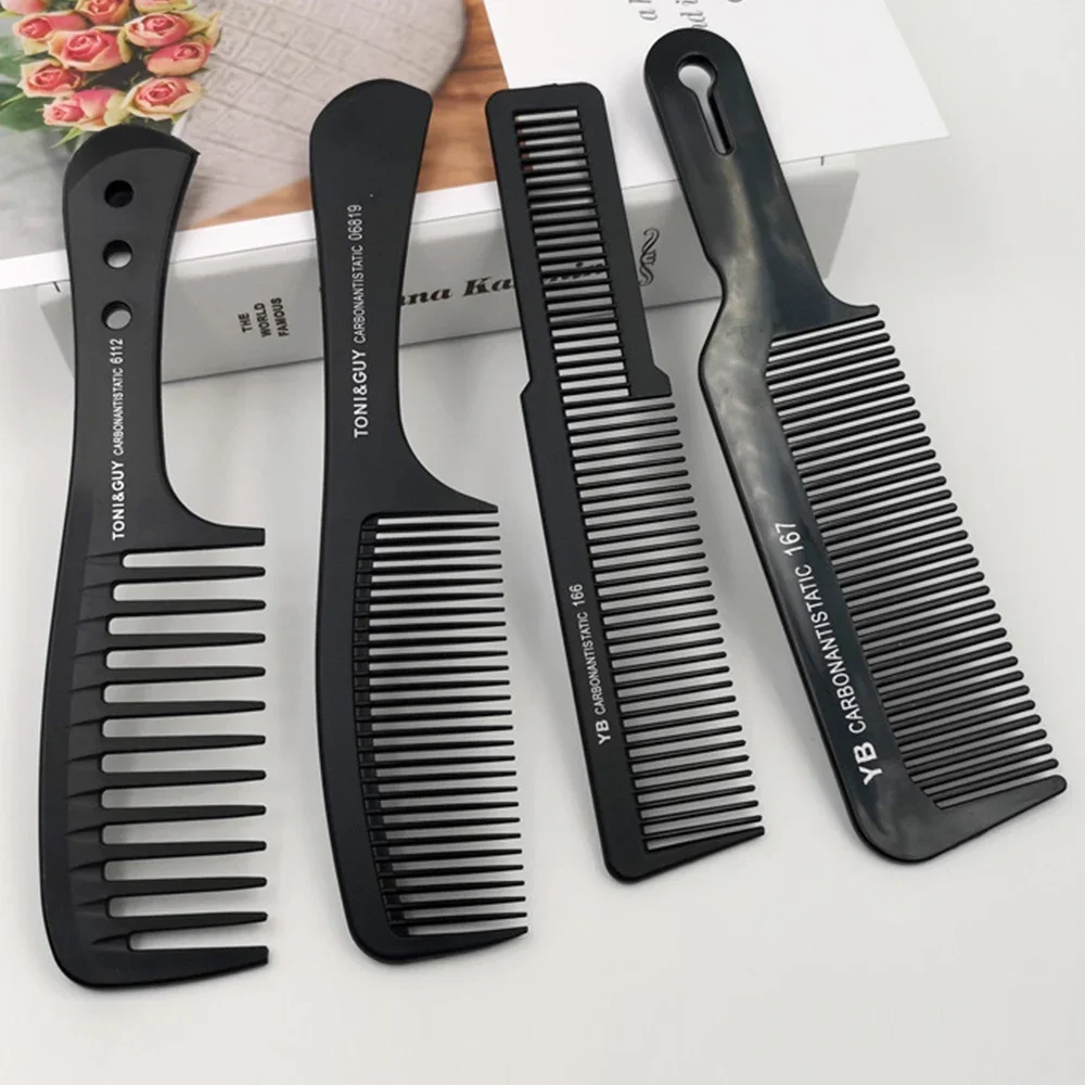 

Black Flattop Hair Cutting Comb Wide Tooth Men Cut Hair Brush Professional Salon Barber Hair Clipper Hairdressing Salon Combs