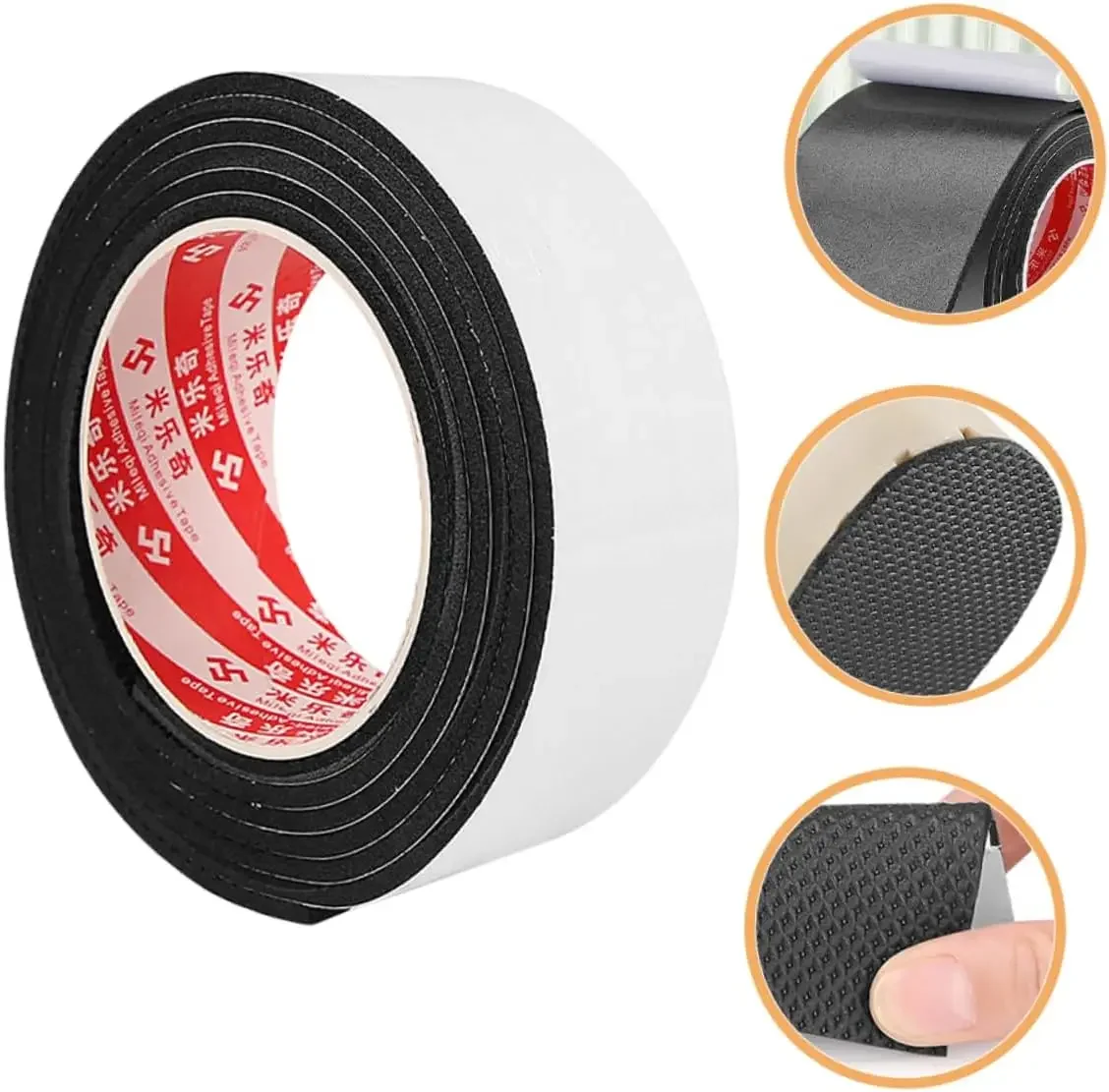 5M Luggage Wheel Mute Tapes Shock-resistant Sound-proofed Crash-proof Universal Wheel Rubber Sleeve Door Window Gaps Sealed Tool