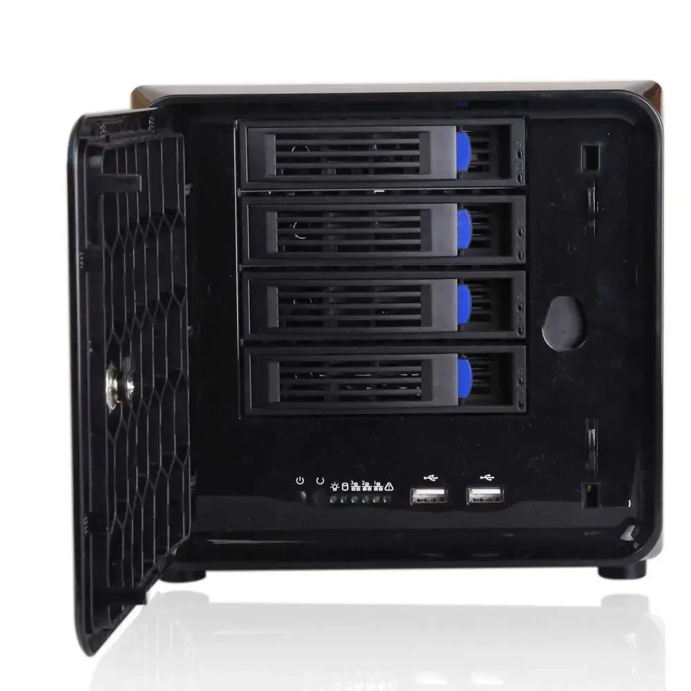NAS4 Disk Hot-swappable Chassis Small Chassis Hei Xunhui Home SME Network Hard Disk Storage A Type ITX In Stock
