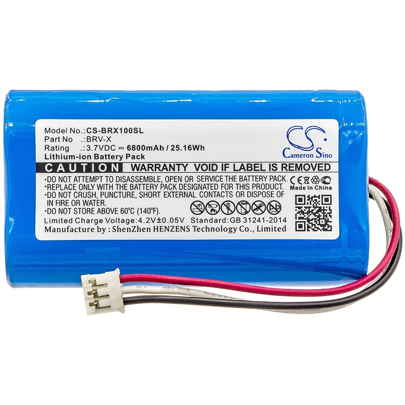 Batería de repuesto CS para Braven BRV-X,BRVXBBB PN:BRV-X 6800mAh / 25.16Wh