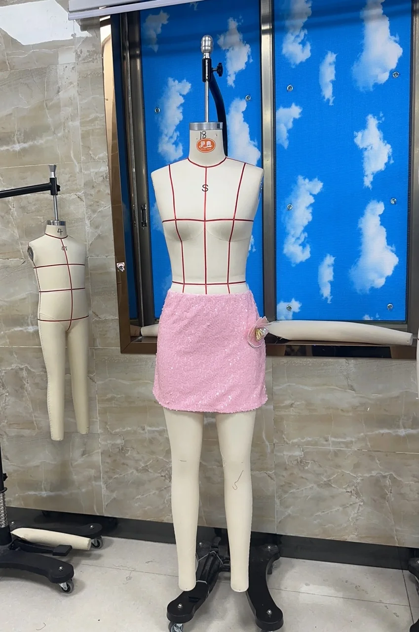 Women Y2k Retro Sparkle Sequined Mini Skirts Summer Teen Girls Fashion Shiny Bodycon Short Skirt for Party Club Streetwear #1