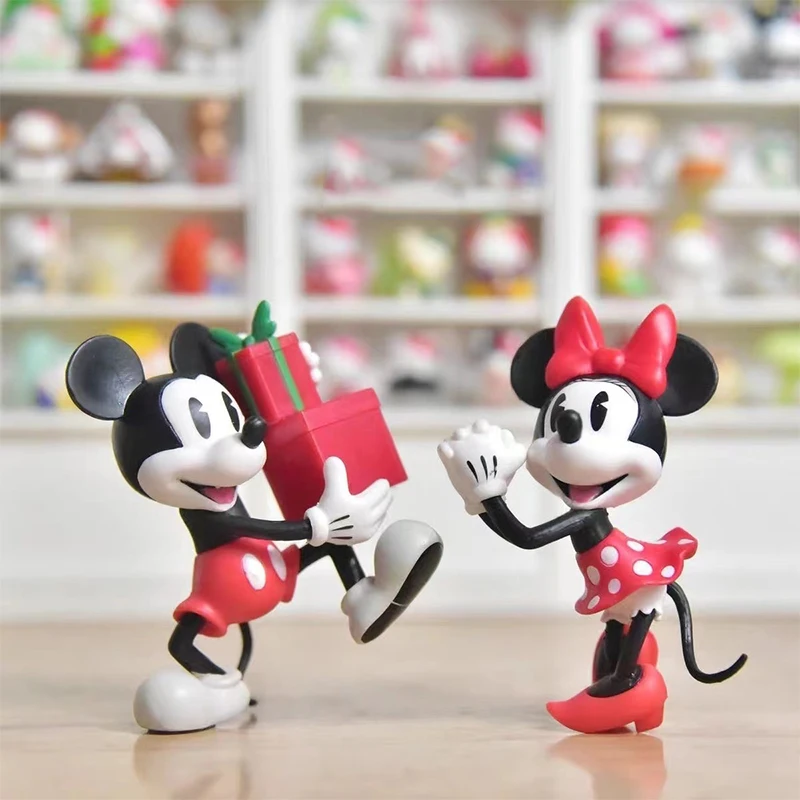 Cute Mini Mickey Minnie Mouse Figures Disney Toys Peripherals Collection Cake Decor Ornaments PVC Model Action Figurines Gifts