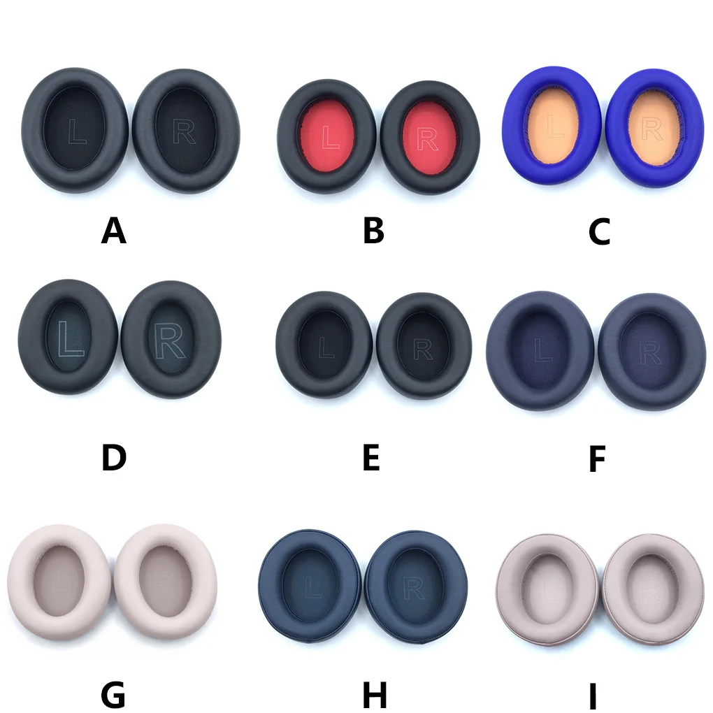 Puレザーノイズキャンセリングヘッドフォン、ヘッドマウント付きヘッドセット、イヤーパッドカバー、q10、q30、q35、ピンクのイヤーマフ交換