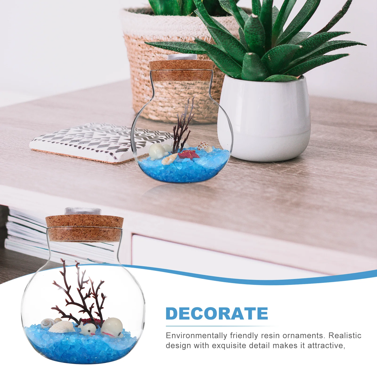 

Decoration Ornament Crafts Mermaid Birthday Decorations Submarine Micro Landscape Ornaments