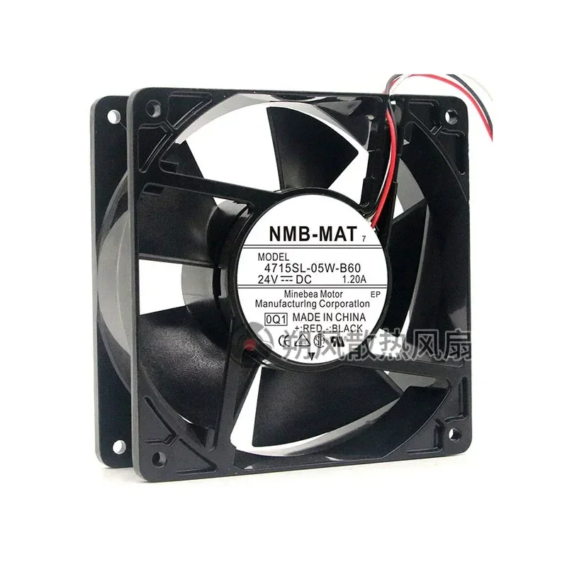 for NMB 4715SL-05W-B60 12038 12CM 24V 1.20A Aluminum Frame Cooling Fan