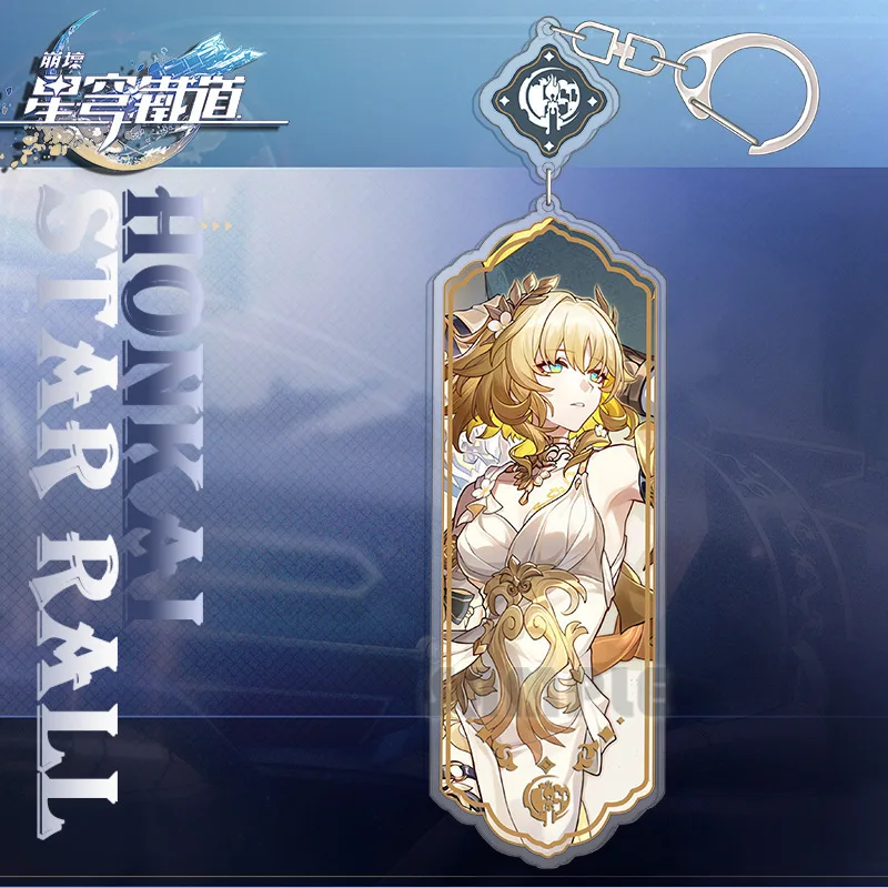 Honkai Star Rail Acrylic Pendant Mydei Tribios Sunday Firefly Rappa Herta Hanging Keychain Bag Pendant Celebrate Keyring Gift