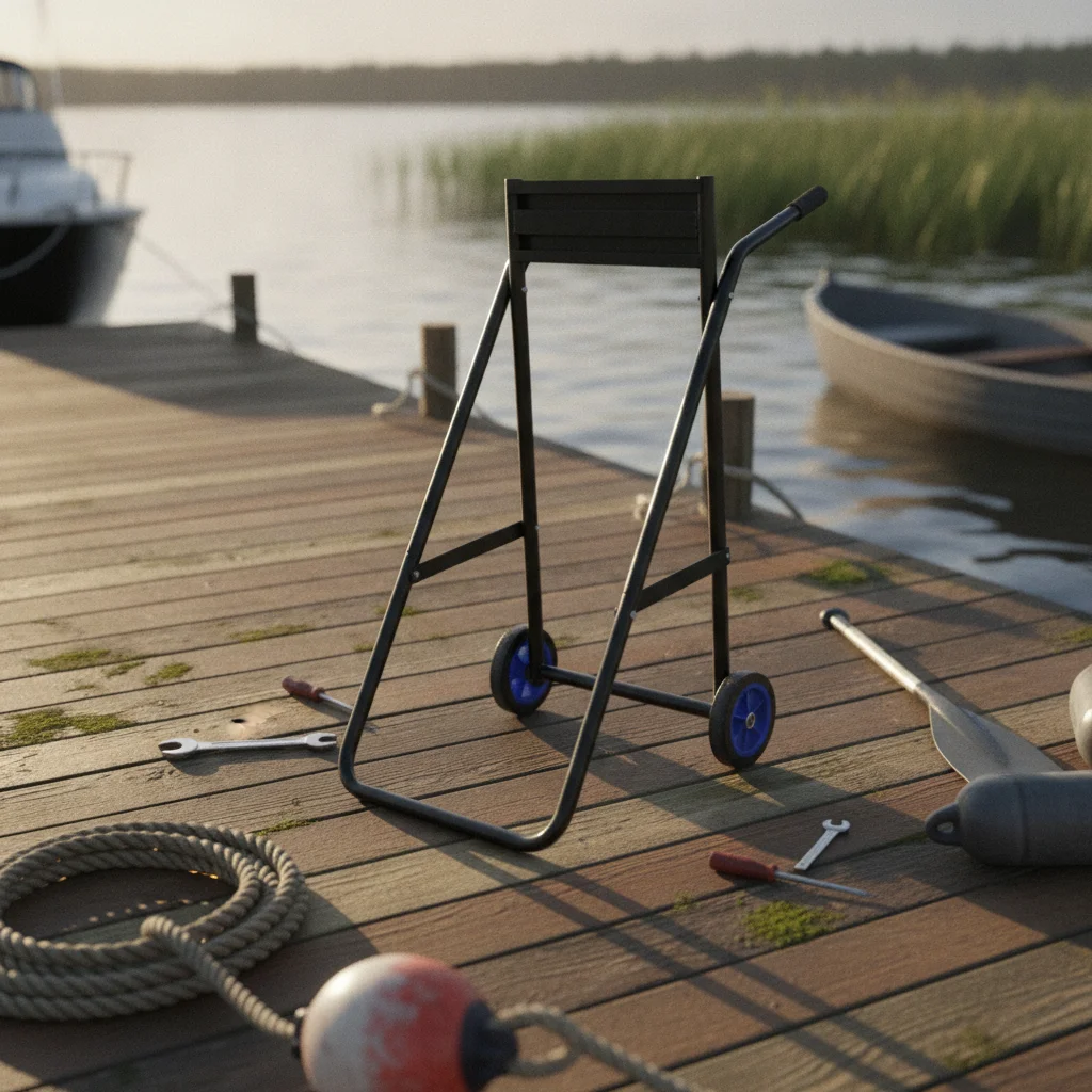 Outboard Motor Trolley Heavy Duty Outboard Motor Stand with Wheels Stable Sturdy for Mechanics, Dockside, Garage