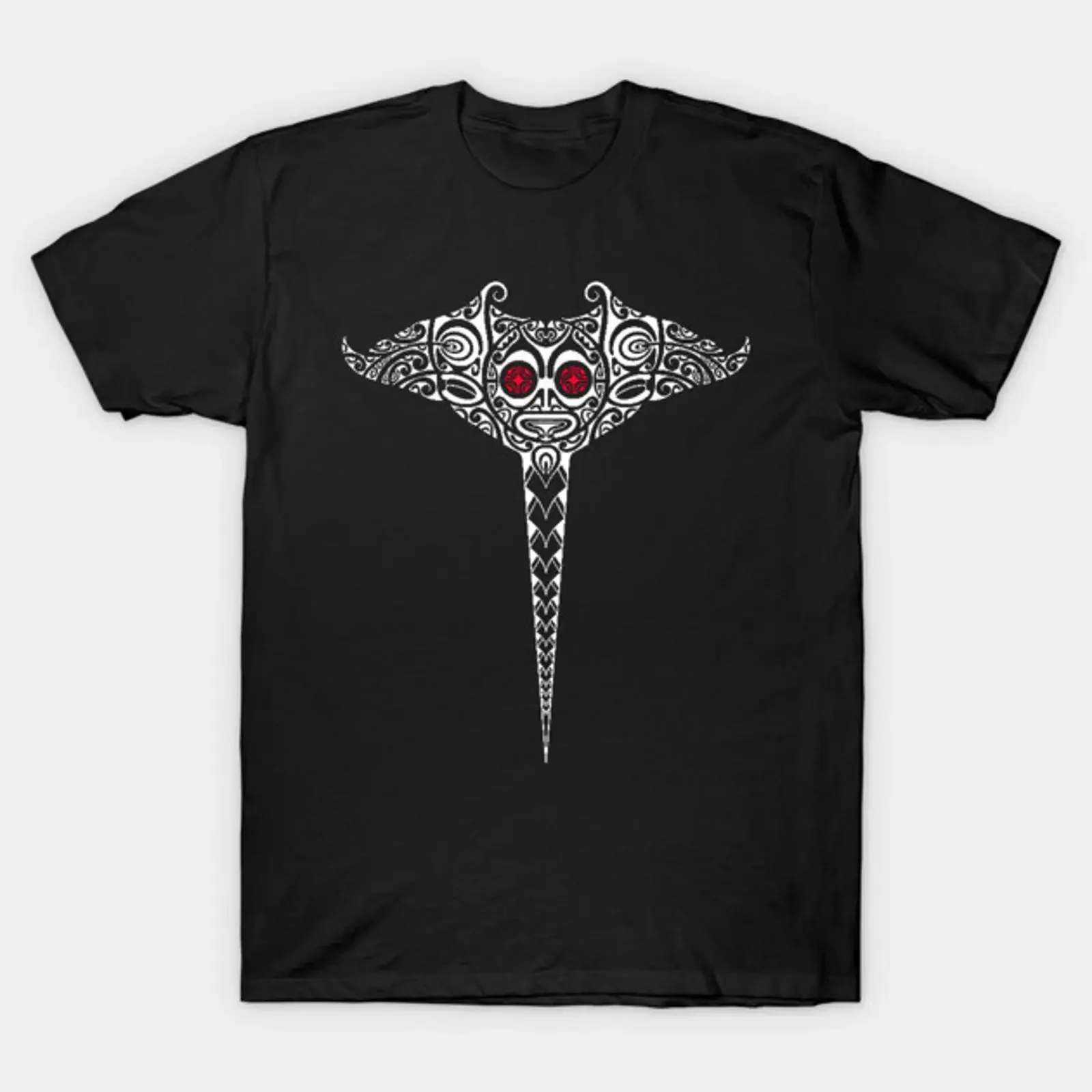 Polynesian manta ray T Shirt vintage Washed Slightly Unisex Stylish Comfortable streetwear Stretched fashion homme