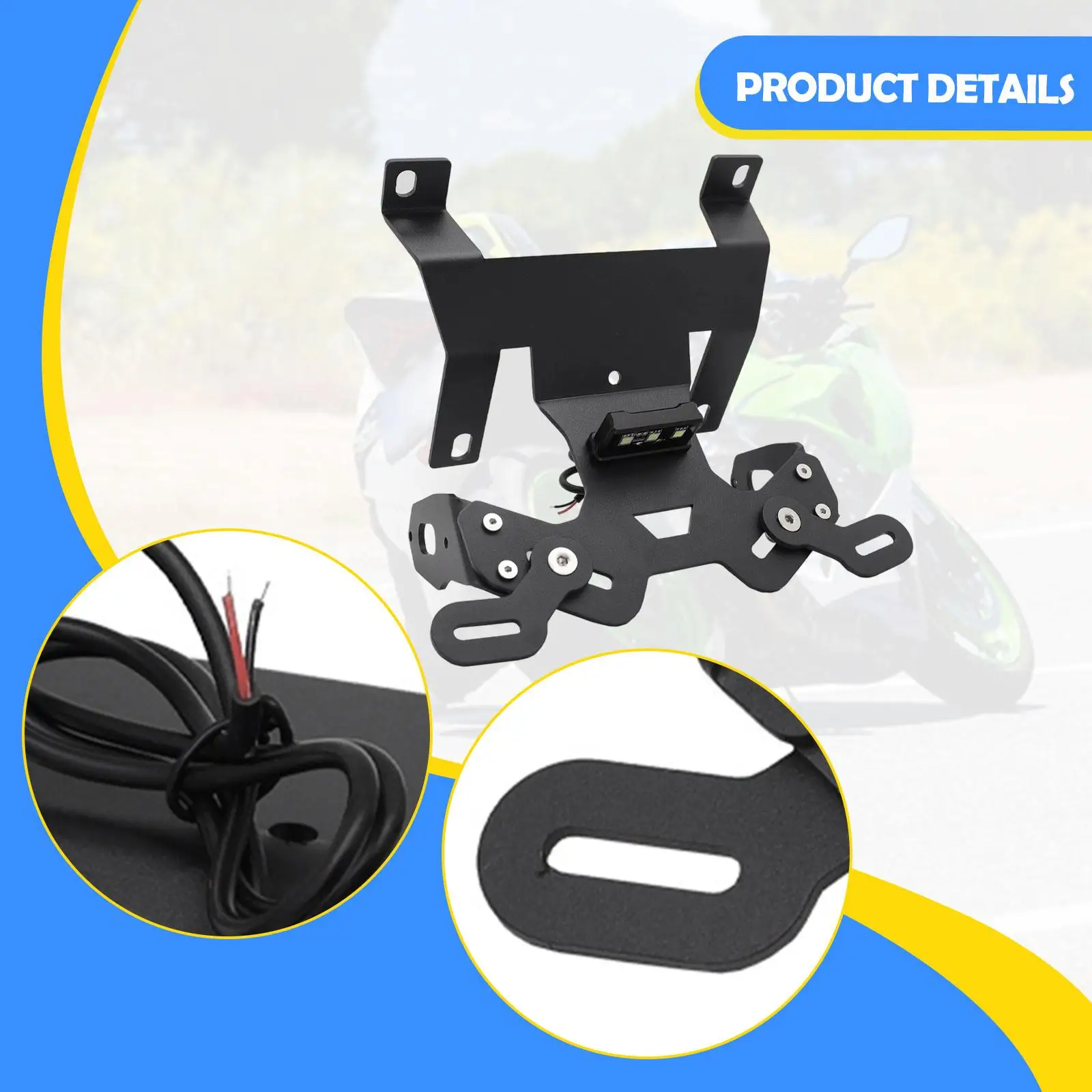 دراجة نارية لوحة حامل تصاعد قوس سهلة التركيب لوحة دعامة إضاءة ل CB125R CB150R CB30or