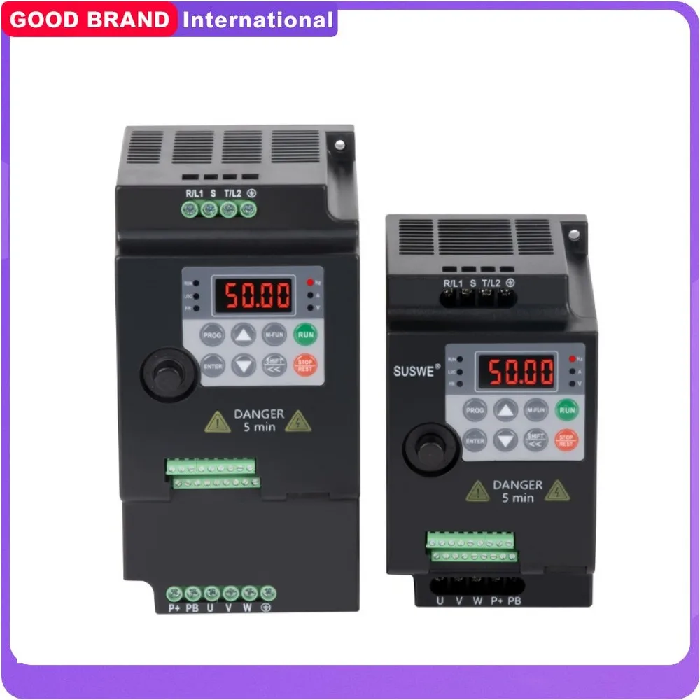 

220V/380V VFD Variable Frequency Drive Inverter 0.75/1.5/2.2/4/5.5KW Current Vector Control Variator Speed Adjuster Controller