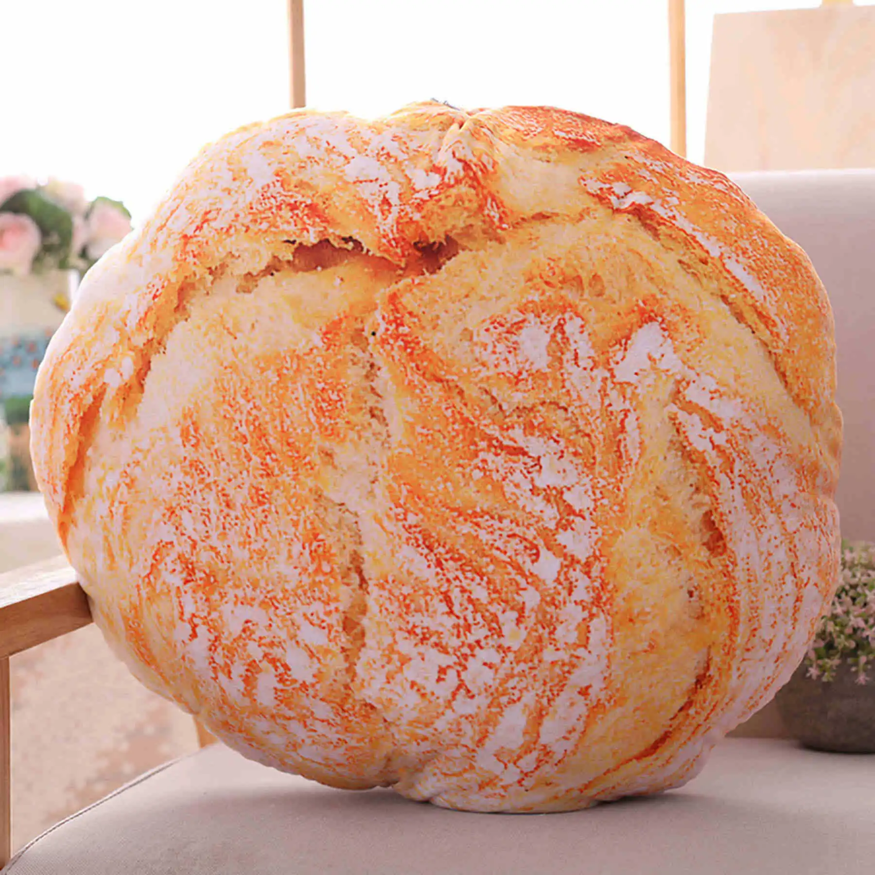 Cute Creative Realistic Bread-Shaped Soft Plush Pillow Hilarious Gag Gift for Girls Birthday Cozy Living Room Couch Cushion
