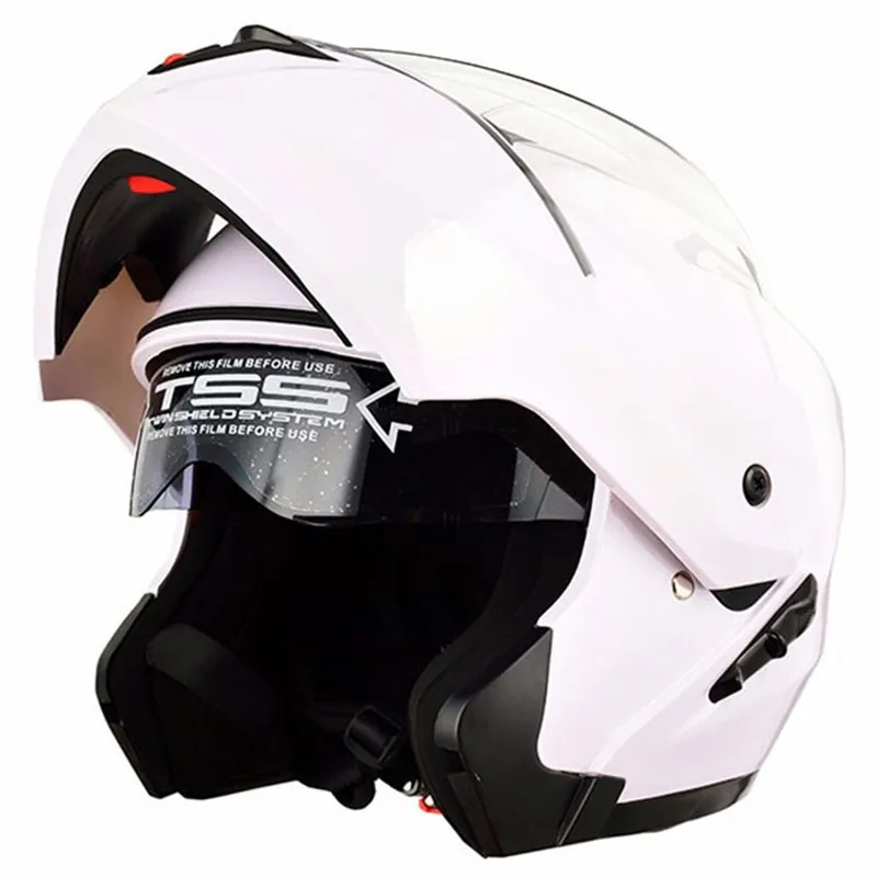 

Latest DOT Approved Safety Modular Flip Motorcycle Helmet Voyage Racing Dual Lens Helmet Interior Visor