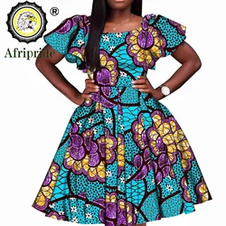 Abiti africani per le donne Vintage Polka Dot Dashiki Print Retro Women Spring manica corta Plus Size Slim Fit AFRIPEIDE S1925021