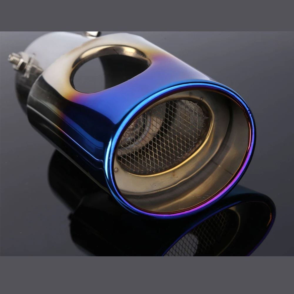 1 قطعة 76 مللي متر سيارة الفولاذ المقاوم للصدأ الخمار الخمار مناسبة ل CRV لاند روفر IX35 سيارة الخمار الذيل الحلق تعديل