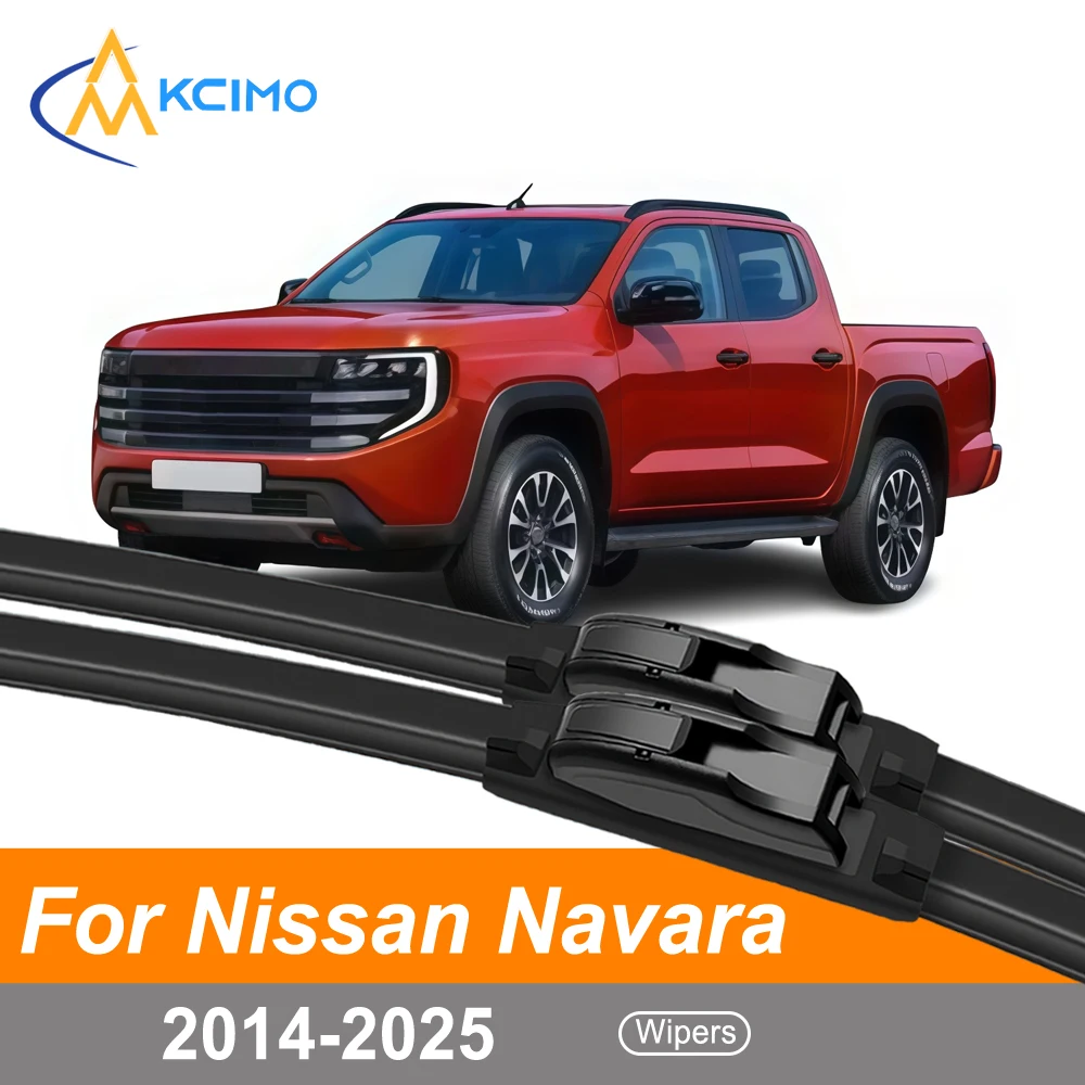 

2-Pack Set Wiper Blades For Nissan Navara D23 2014-2025 Quiet Streak-Free Cleaning Direct Fit Front Windshield Wipers