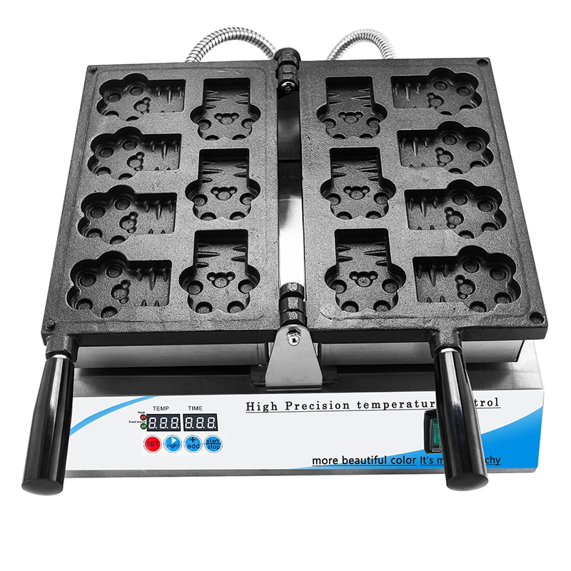 #7pcs Cat Claw Waffle Machine 1800W Cute Shape Animal Paw Waffle Machine 110V 220V Cartoon Pancake Pan