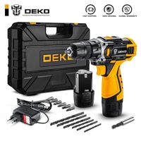 DEKO Cordless Drill Set 12V, 16V, 20V - Compact Wireless Electric Tools Combination Electric Screwdriver with DC Lithium-Ion Bat
