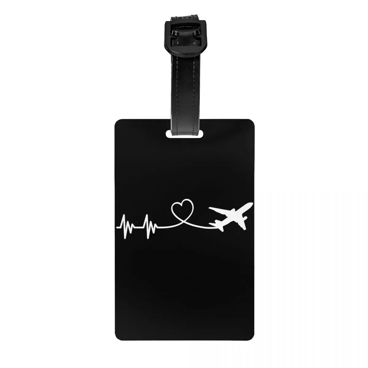 Custom Airplane Pilot Heartbeat Luggage Tag Privacy Protection Aviation Aviator Gift Baggage Tags Travel Bag Labels Suitcase