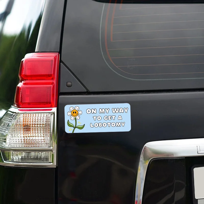 

Водонепроницаемый премиум-винил | Эстетичные, забавные, мемные наклейки на бампер автомобиля для поколения Gen Z | На пути к операции на мозге