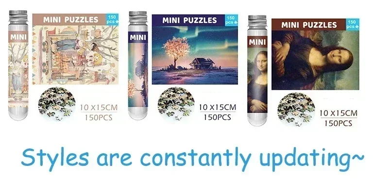150PCS Mini Reagenzglas Puzzles Berühmte Malerei Dekompression Spielzeug Puzzle Fridget Puzzle Spiel Familie Dekoration Urlaub Geschenk – Detail 27