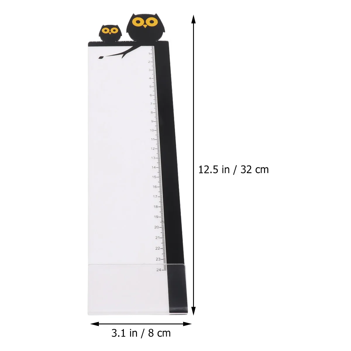 2Pcs Sturdy Acrylic Monitor Memo Pad Holder Transparent Owl Design Desktop Message Board for Computer Screen Side Mount Office