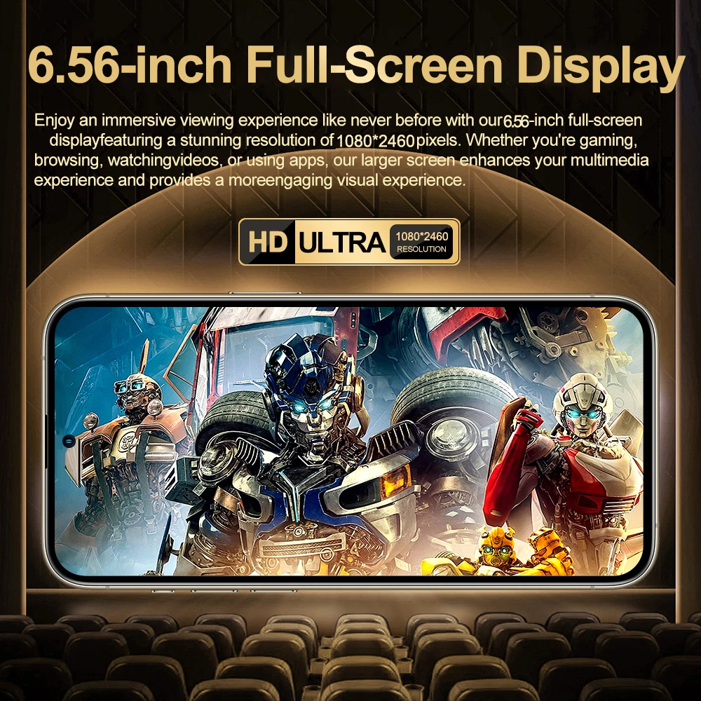 FUFFI Note 15 Pro Smartphone Cellphone Android 14 6.56 inch Screen,12+512GB 24+48MP Mobile phone 5800mAh Google Play Store Phone