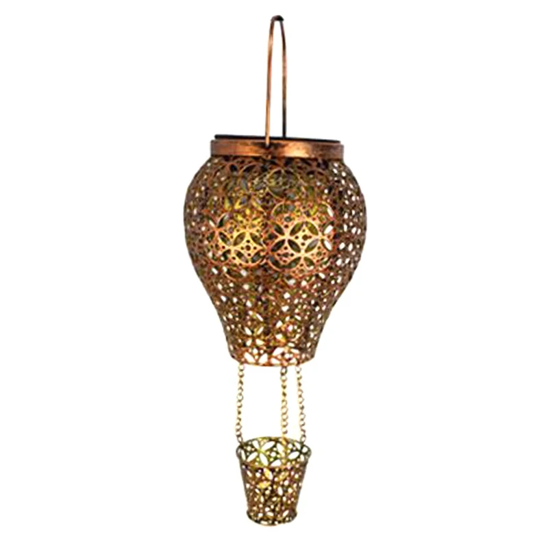 

Hot Air Balloon Solar Lantern With Candle Holder Solar Hot Air Balloon Lantern For Lawn Porch Tree